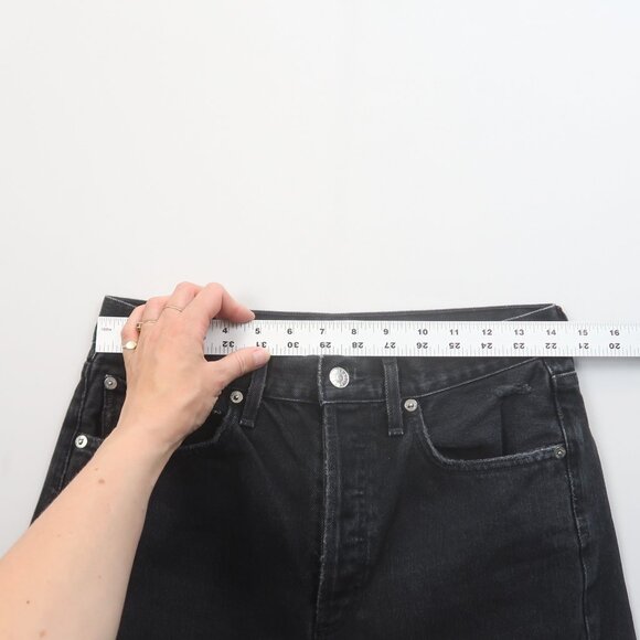 Agolde 90's Mid Rise Loose Fit Jeans in Black Size 26 - Picture 11 of 12